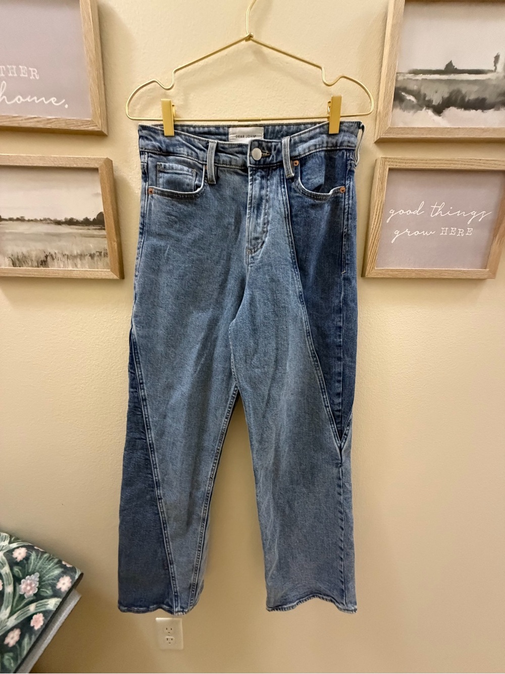 Dear John Two-Tone Blue Boyfriend Jeans